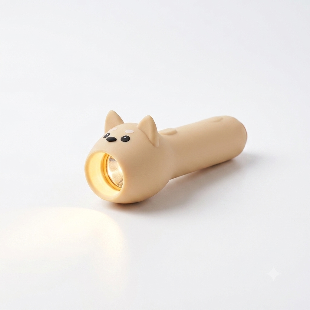 Puppy Rechargeable Kids Flashlight, Toy Light with Hanging Lanyard