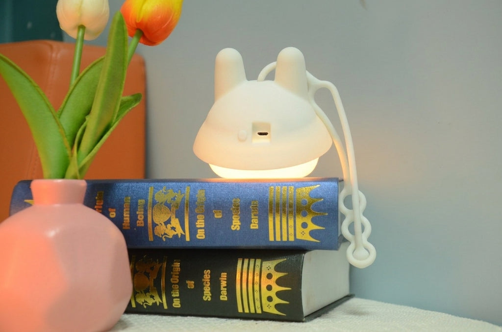 Portable / Soft Hanging Lamp with remote control - Bunny wearing hat