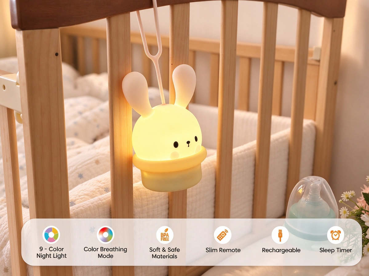 Portable / Soft Hanging Lamp with Remote Control - Bunny