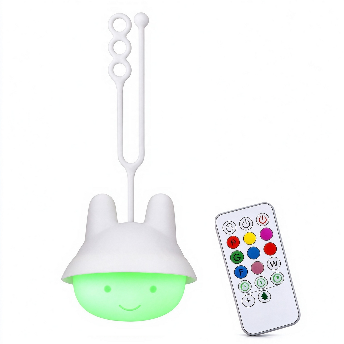 Portable / Soft Hanging Lamp with remote control - Bunny wearing hat
